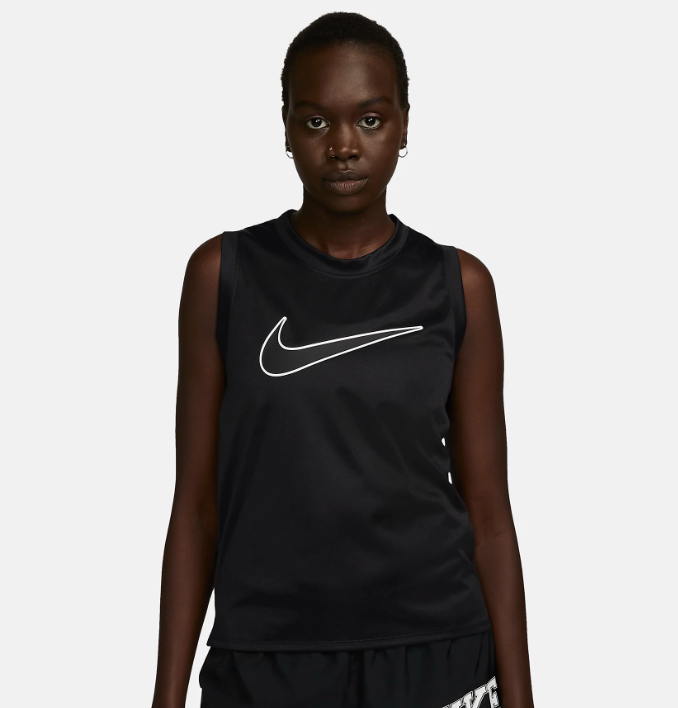 Regata Nike Dri-FIT Swoosh - Preto - Feminino