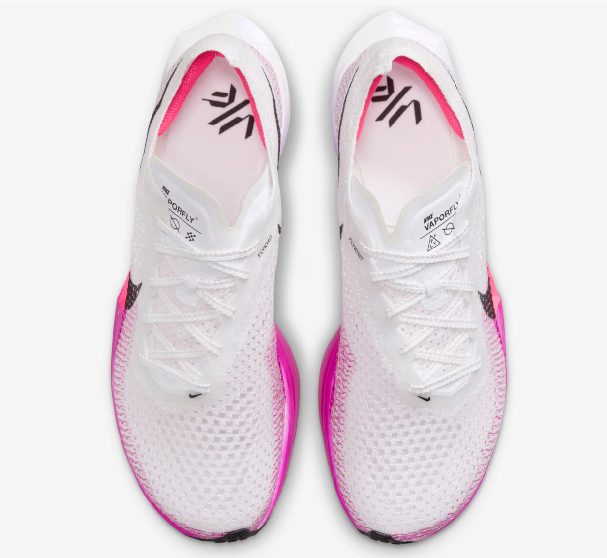 Tênis de Corrida Nike Vaporfly 3 - Branco / Rosa - Feminino