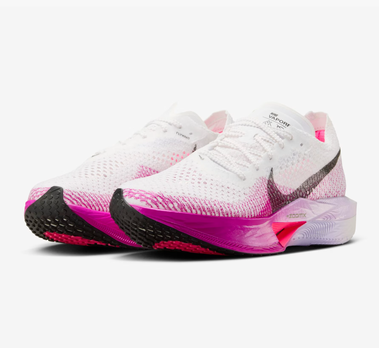 Tênis de Corrida Nike Vaporfly 3 - Branco / Rosa - Feminino