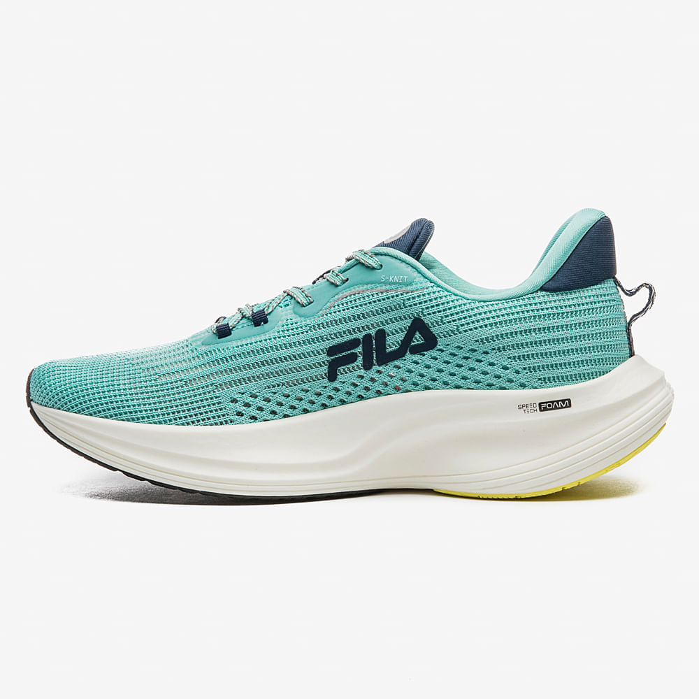 Tênis de Corrida Fila Racer Speedzone - Azul / Marinho / Amarelo - Feminino