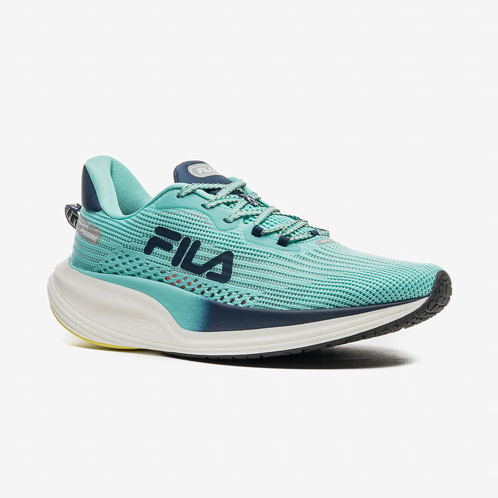 Tênis de Corrida Fila Racer Speedzone - Azul / Marinho / Amarelo - Feminino