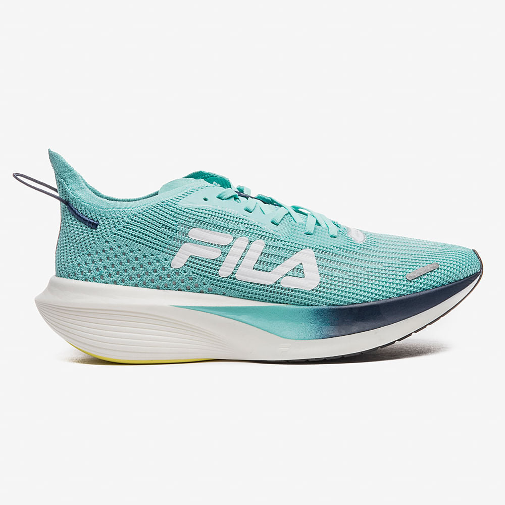 Tênis de Corrida Fila Racer Carbon 2 - Azul / Marinho / Branco - Feminino - TÊNIS COM FORMA GRANDE ! COMPRAR UM NUMERO MENOR QUE O HABITUAL