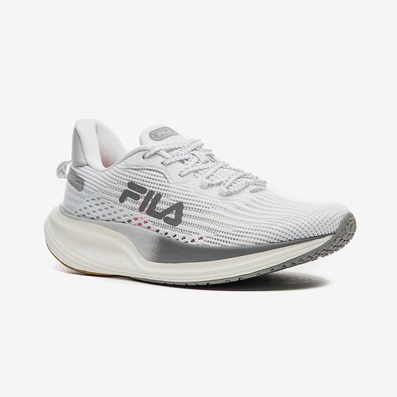 Tênis de Corrida Fila Racer Speedzone - Branco / Prata / Cinza - Unissex