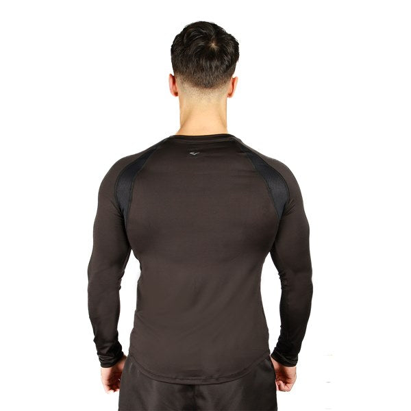 Rash Guard Everlast Manga Longa Microfibra - Preta - Masculino